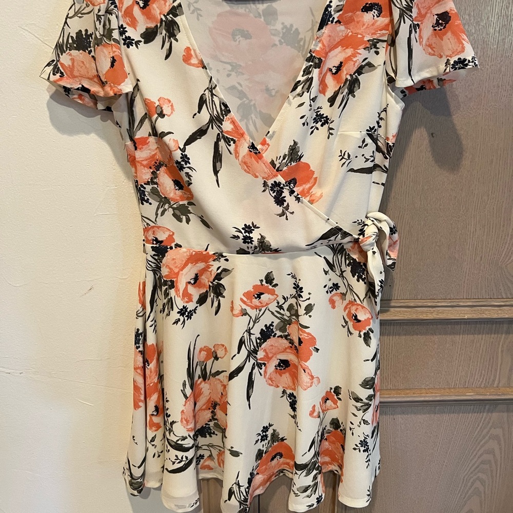 Abercrombie and Fitch floral faux wrap dress